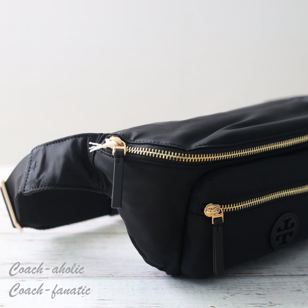 NWT Tory Burch Nylon Belt Bag Fanny Pack Crossbody in Black - Picture 5 of 11